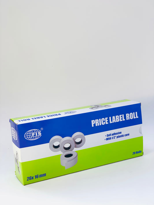 FIS PRICE LABLE ROLL 26X16MM 20 لفة