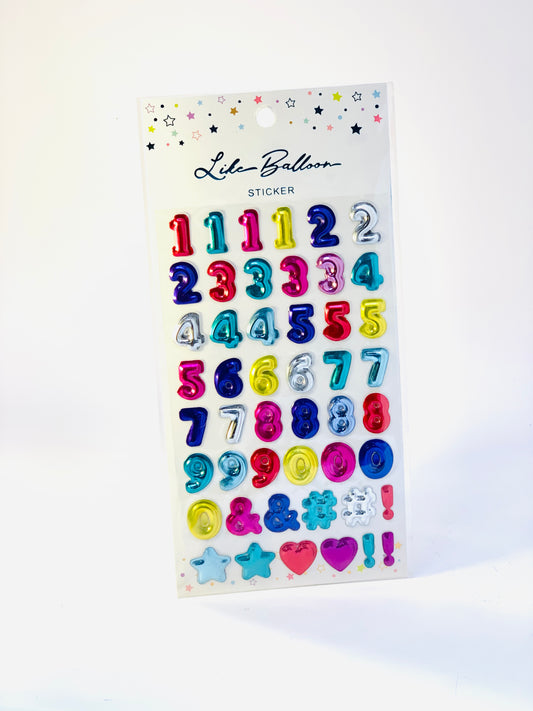 MOULTI COLOR ENGLISH LETTER STICKER