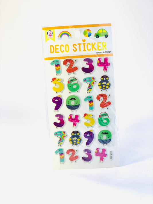 DECO NUMBERS STICKERS