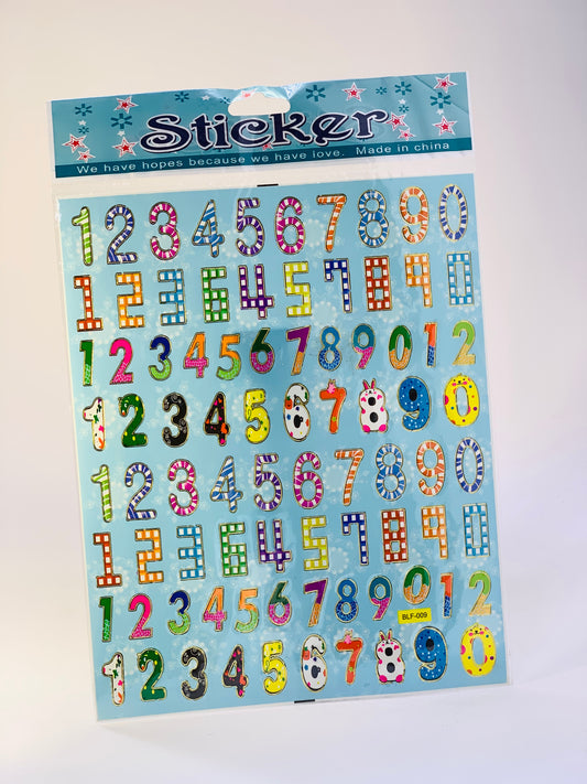 NUMBER STICKERS