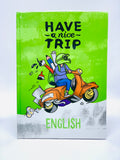 A4 ENGLISH 4 LINE NOTE BOOK WITH DESIGN HARD COVER 100 SHEETS