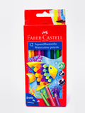 FABER CASTEL WATER COLOUR PENCILS 12 COLOURS