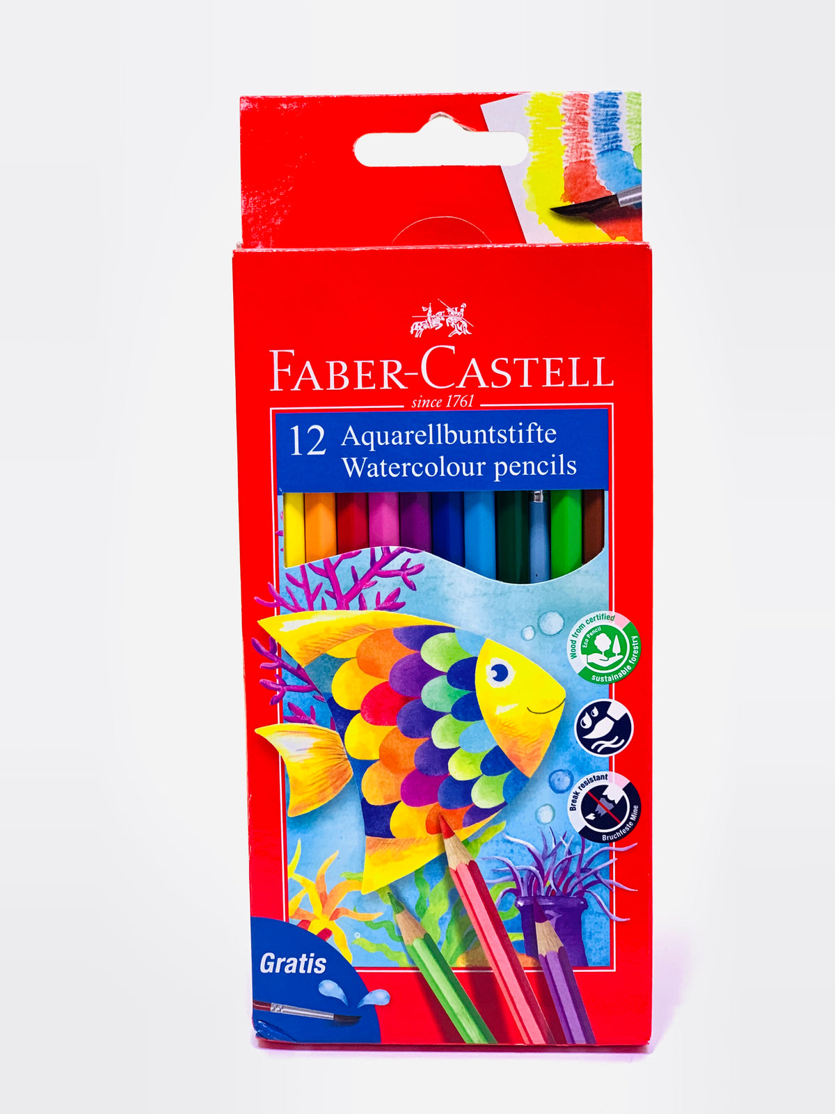 FABER CASTEL WATER COLOUR PENCILS 12 COLOURS