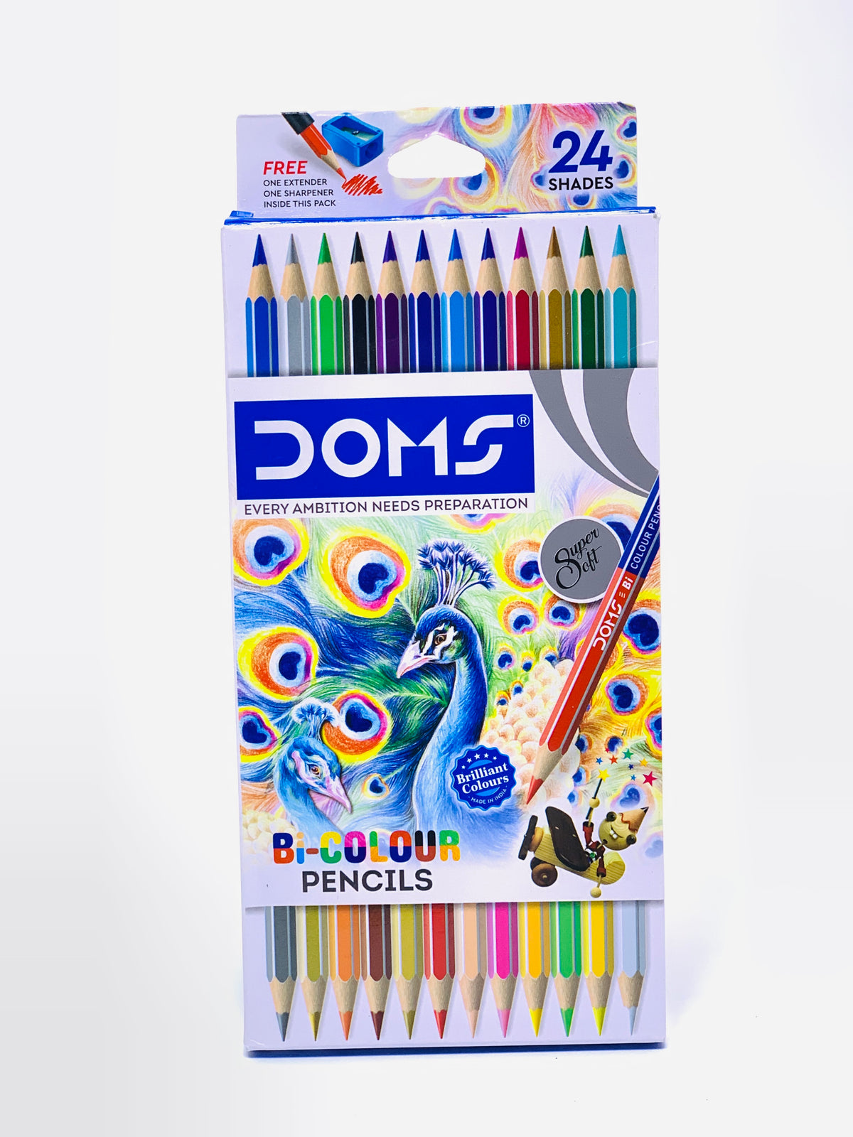 DOMS COLOURING PENCIL 1X24 COLOURS SHADES