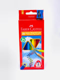 FABER CASTEL JUNIOR TRAINGULAR EXTRA THICK COLOUR PENCIL 1X12