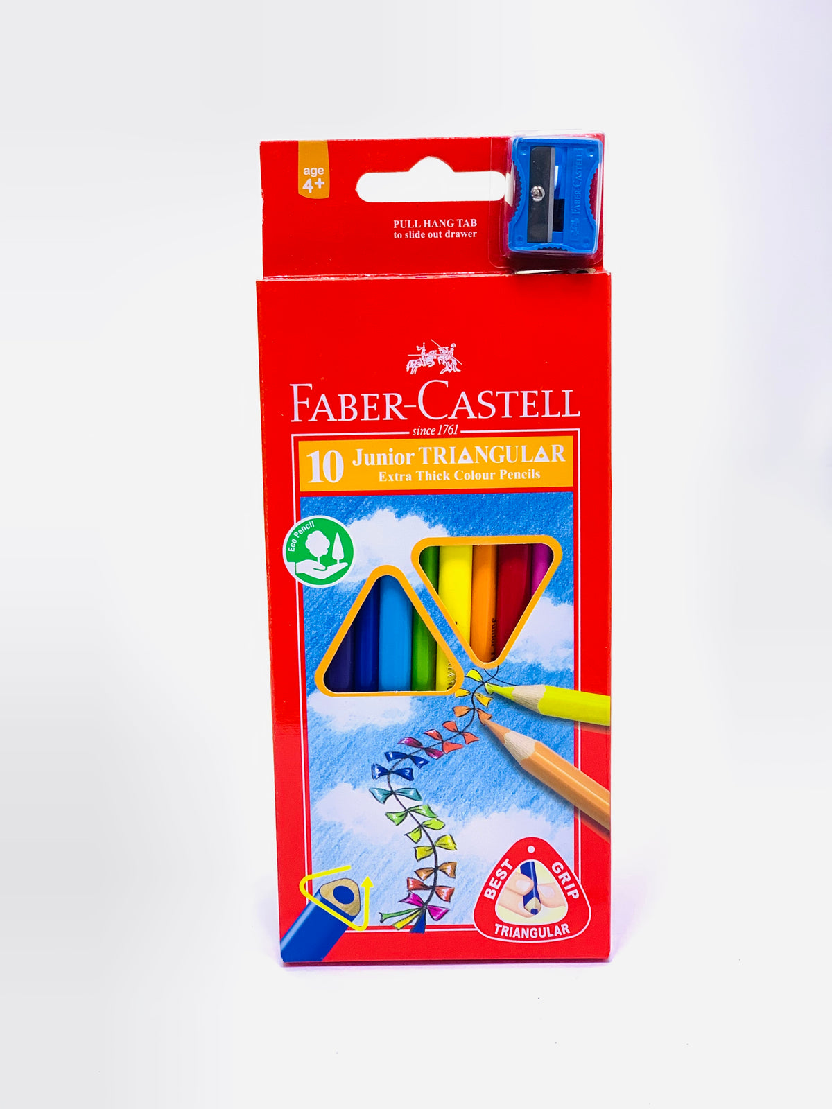 FABER CASTEL JUNIOR TRAINGULAR EXTRA THICK COLOUR PENCIL 1X12