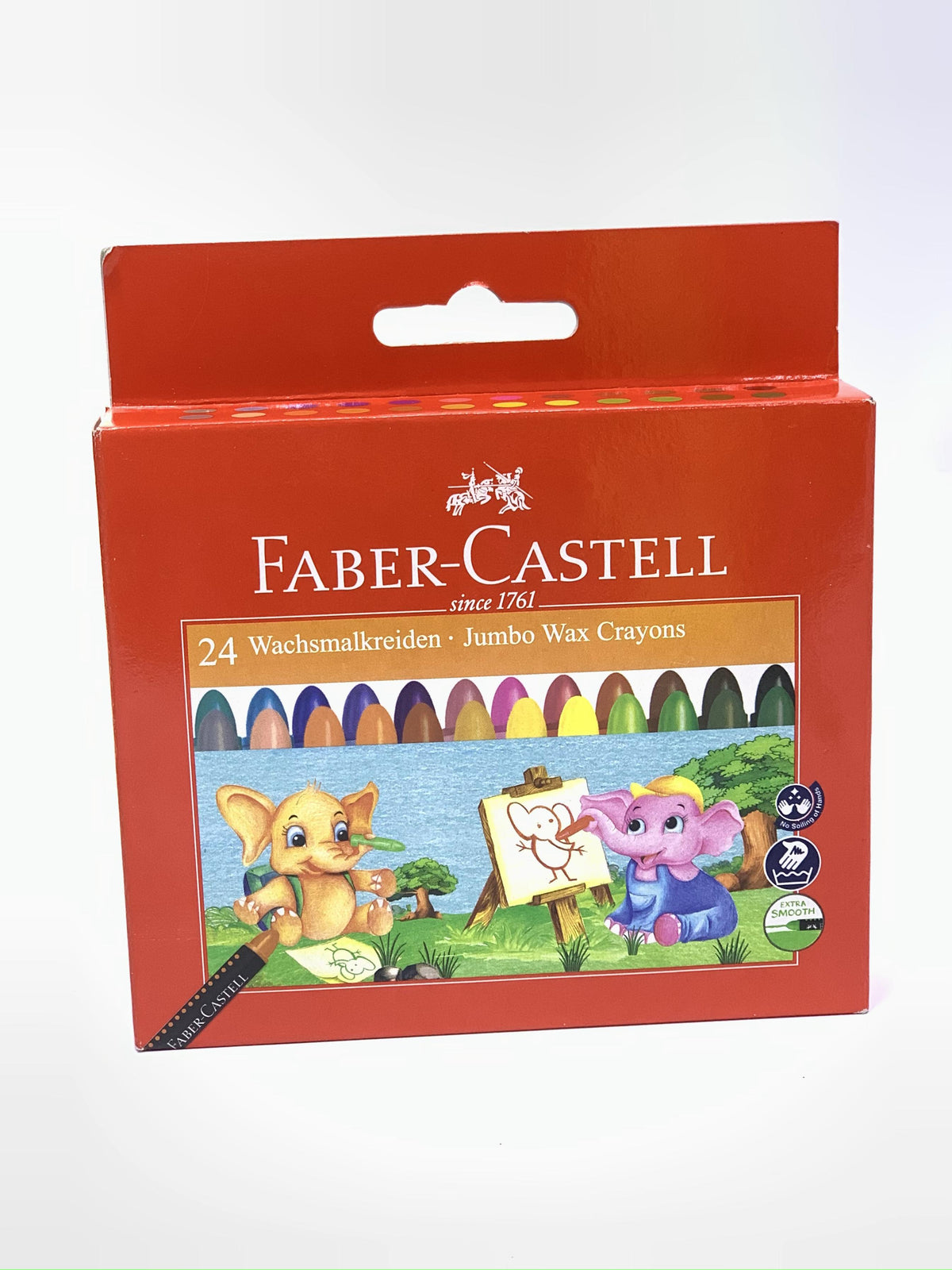 FABER CASTEL JUMBO WAX CRAYONS 1X24