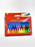 FABER CASTEL WAX CRAYON TRAINGULAR 1X24