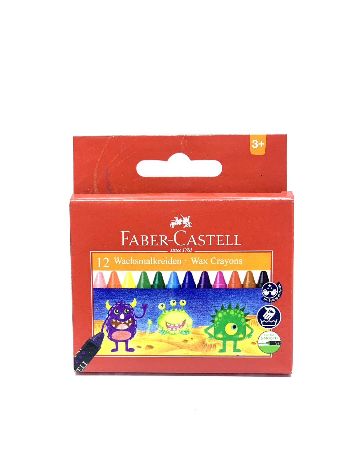 FABER CASTEL WACHSMALLKRIEDEN WAX CRAYONS 1X12