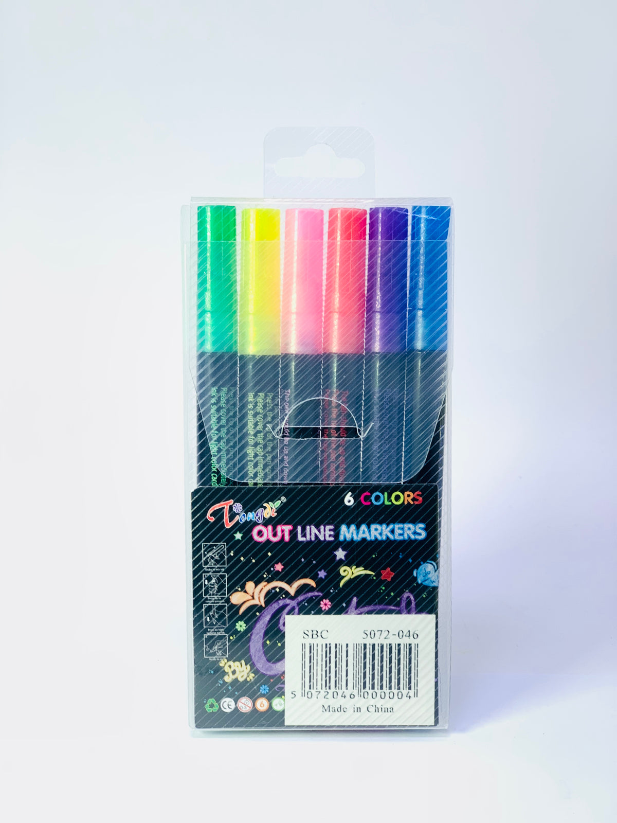 COLORS OUT LINE MARKERS 1X6