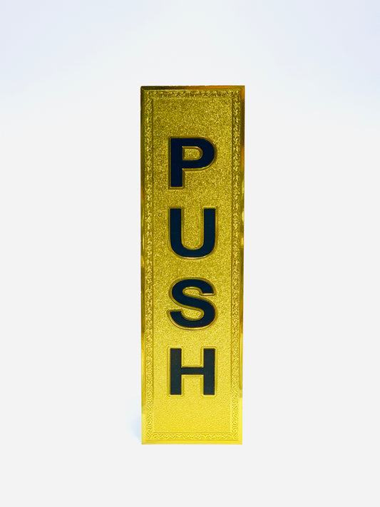 ALLUMINIUM GOLD  PUSH STICKER