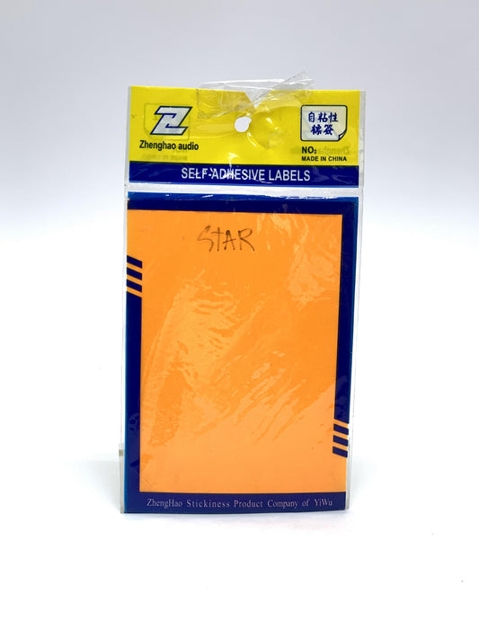 SELF ADHESIVE LABELS ORANGE 1X10 SHEETS