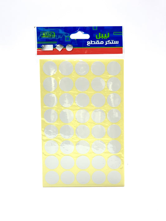 SBC WHITE ROUND LABEL 1X10 SHEETS
