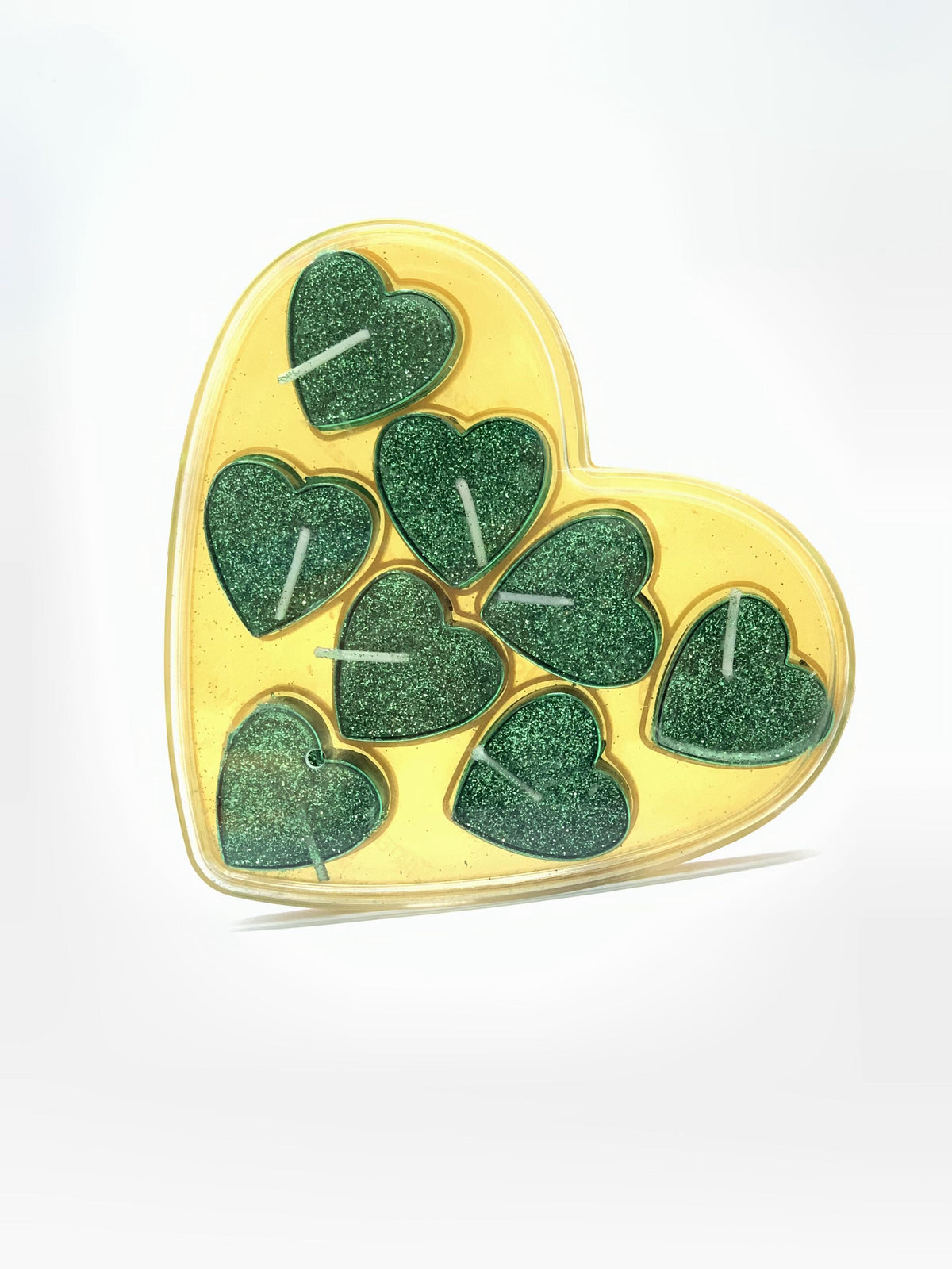 HEART SHAPED GLITTER CANDLE