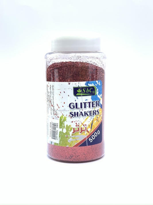 Sbc Glitter shakers red  500 gm