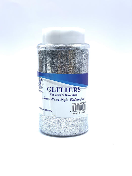 SILVER  GLITTER 500G