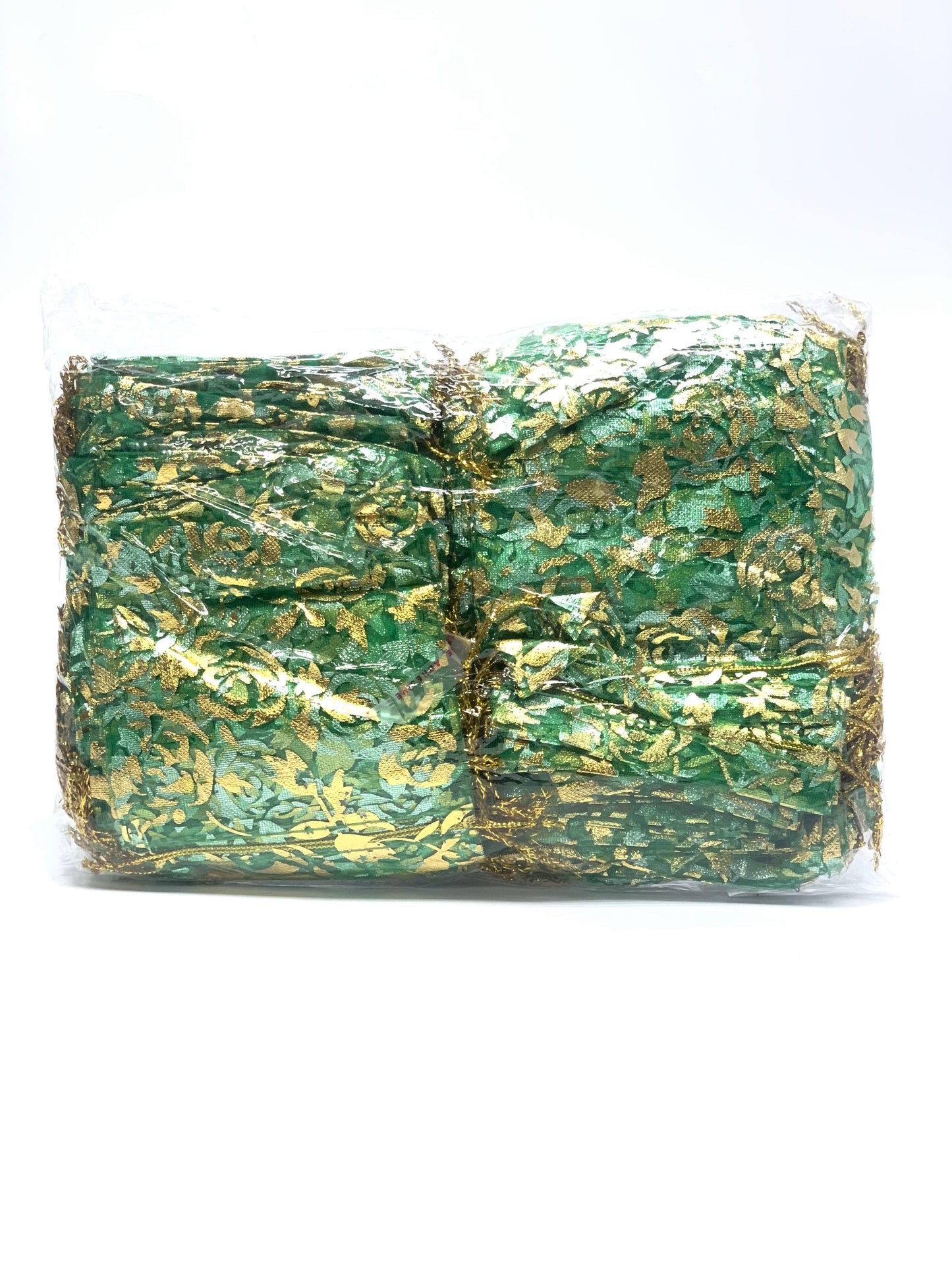 Transparent Organza Gift Bag Green Color 1x24