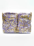 Transparent Organza Gift Bag purple and gold 1x24