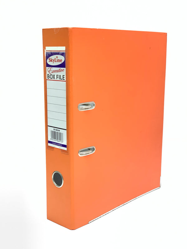 SKY LINE BOX FILE ORANGE COLOR BROAD WITH POCKET A4 – AL NAHAR STATIONERY