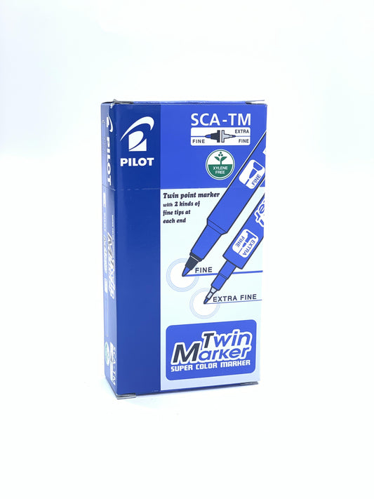 Pilot Twin Marker - Pack of 12 Pieces (BLUE)