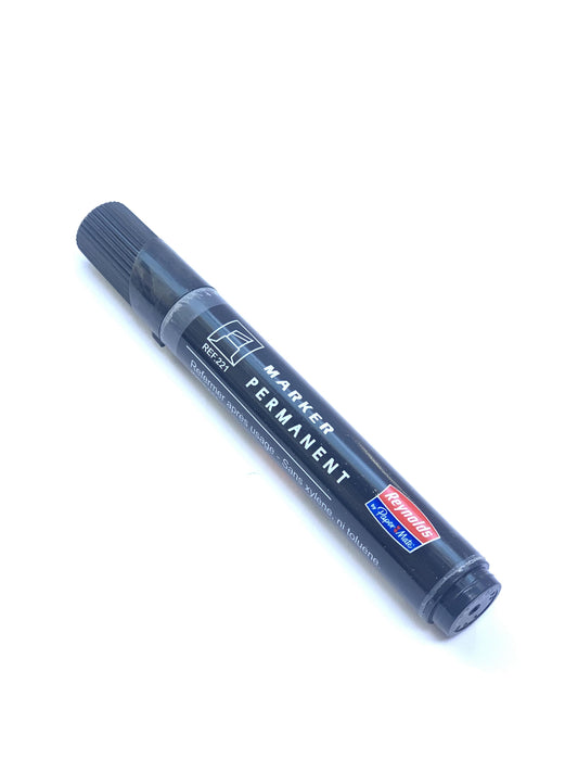 REYNOLDS PERMANENT MARKER 12 PCS PACK  CHIESEL TIP BLACK