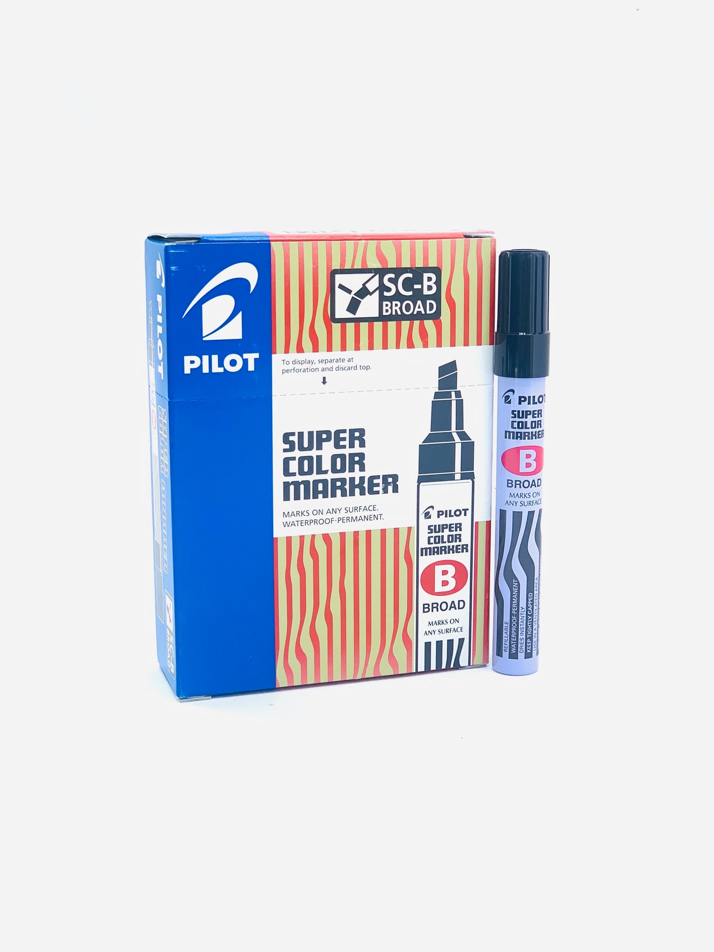 PILOT SUPER COLOUR MARKER  PERMANENT BLACK