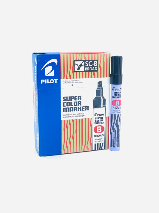 PILOT SUPER COLOUR MARKER  PERMANENT BLACK