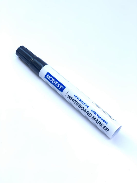 MODEST WHITE BOARD MARKER CHIESEL  TIP BLACK