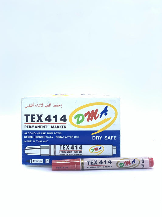 TEX 414 PERMANENT MARKER RED BULLET TIP 1X12