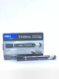 DELI THINK PERMANENT MARKER BULLET TIP 1X12 (BLACK )