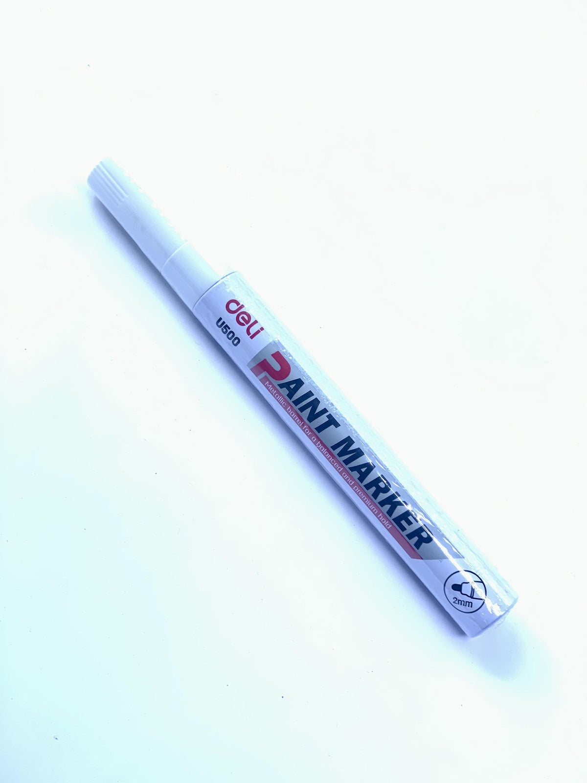 DELI PERMANENT MARKER U-500 (WHITE )