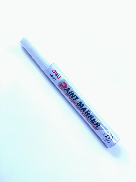 DELI PERMANENT MARKER U-500 (WHITE )