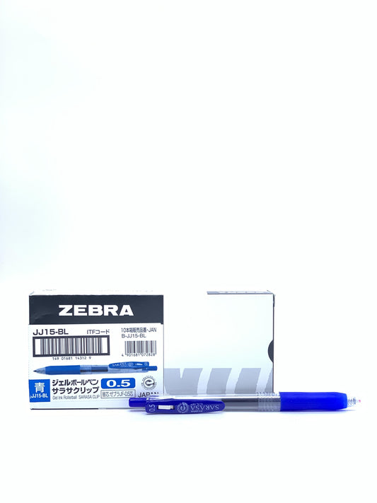 Zebra 12-Piece Sarasa Clip Gel Ink Rollerball Pen Set, 0.5mm, blue