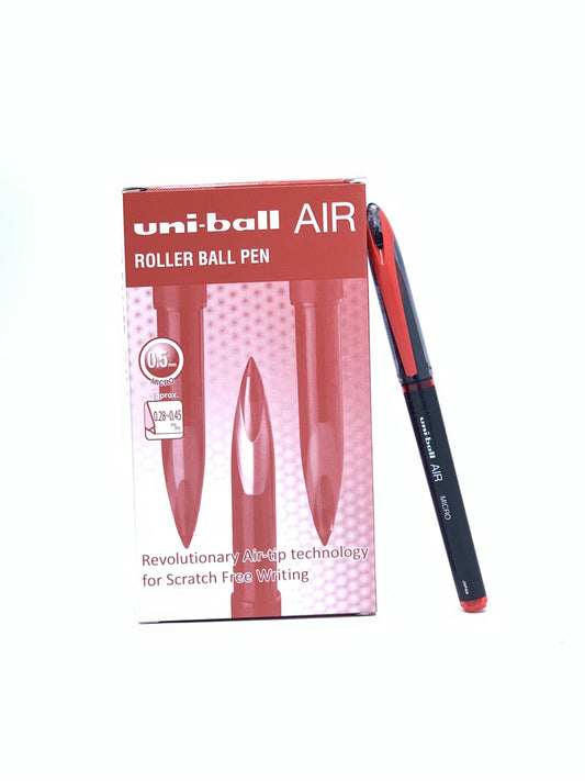 Uni-Ball AIR Micro - 0.5mm Fine Rollerball - 1X12 Red