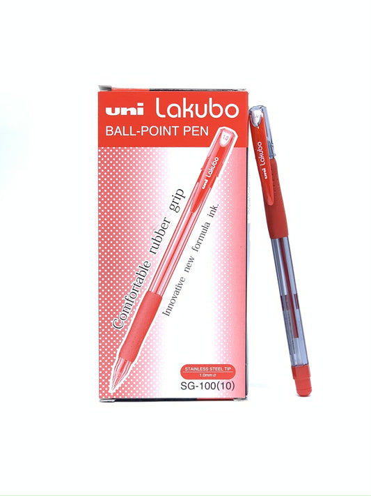 UNI LAKUBO BALL POINT 1.0 MM RED 1X12
