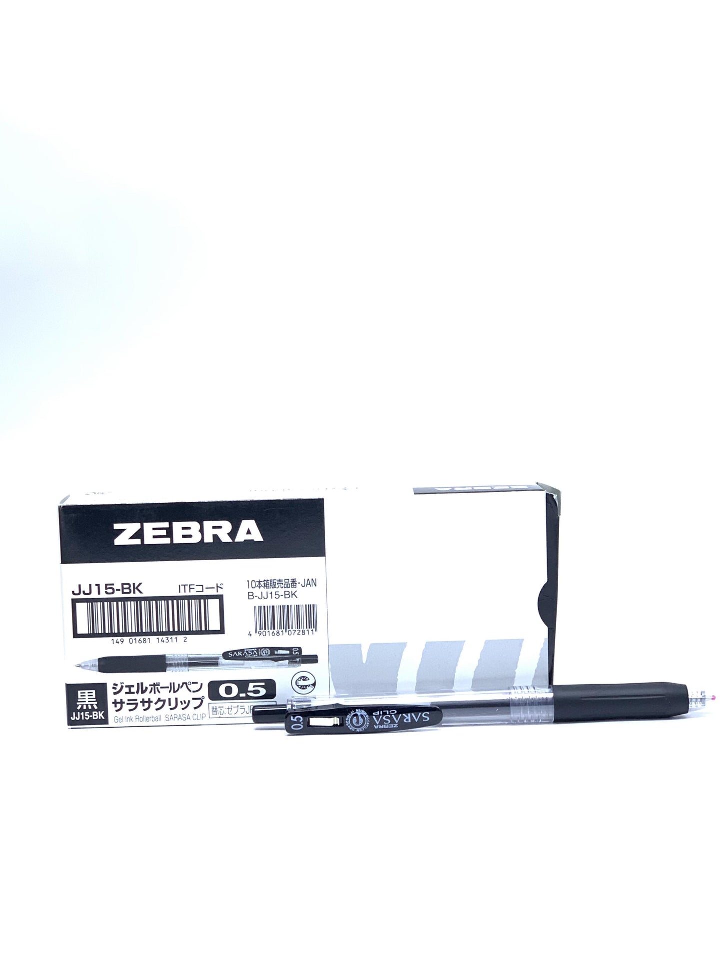 Zebra Sarasa Clip 0.5 Retractable Gel Ink Pen,BLACK 1X12