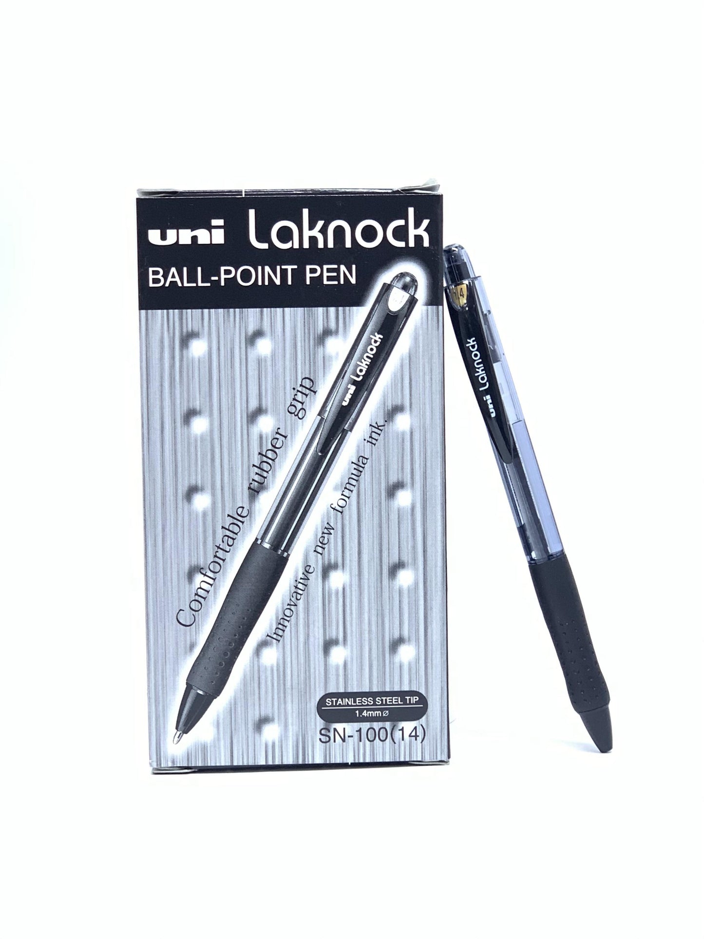 UNI LACKNOCK BALL POINT PEN 1.0 MM BLACK 1.4MM  1X12