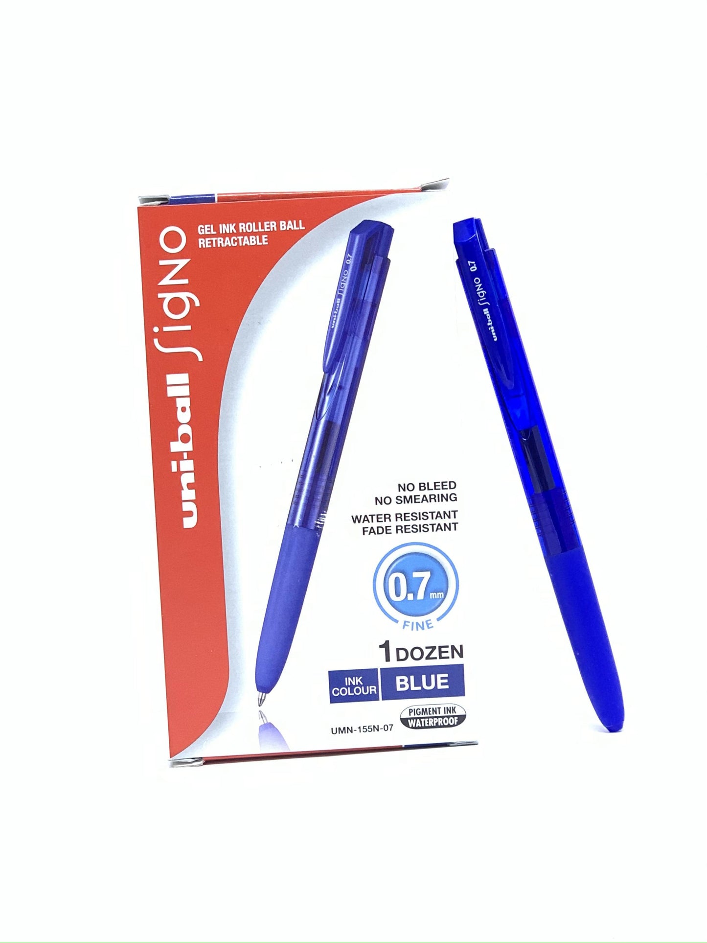 UNI BALL SIGNO GEL INK ROLLER BALL RETRACTABLE 155 0.7MM ( 1X12)