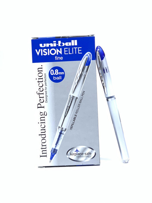 UNI BALL VISION ELITE FINE 0.8MM BALL  (BLUE 1X12 )