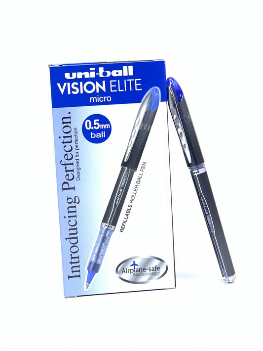 UNI BALL VISION ELITE FINE 0.8 MM (BLUE 1X12 ) PACK