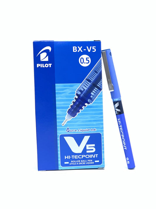 Pilot BX-V5-4L V5 Hi-Techpoint Roller Ball Pen Blue 1x12