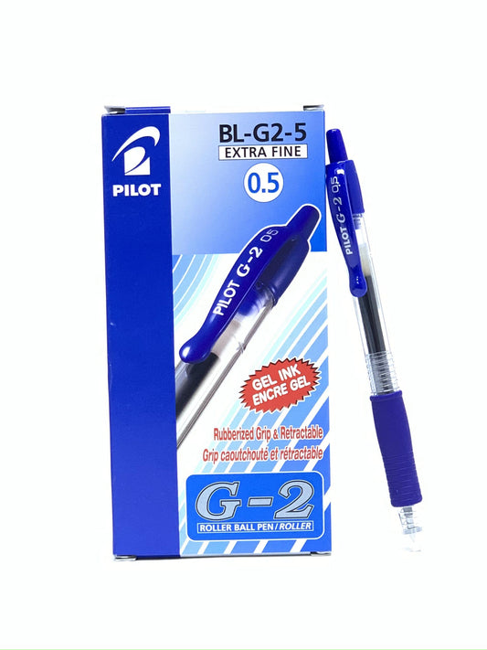 PILOT BL-G2-5 ROLLER BALL PEN PACK OF 12 BLUE