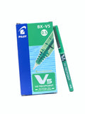 PILOT BX -V5 0.5 MM GREEN PACK OF 12   ROLLER BALL PEN