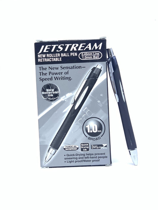 JETSTREAM NEW ROLLER BALL PEN PACK OF 12 BLACK