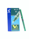 قلم حبر جاف بايلوت هاي تيك بوينت BX-V7 (0.7 ملم، مجموعة من 12 قطعة، أخضر)