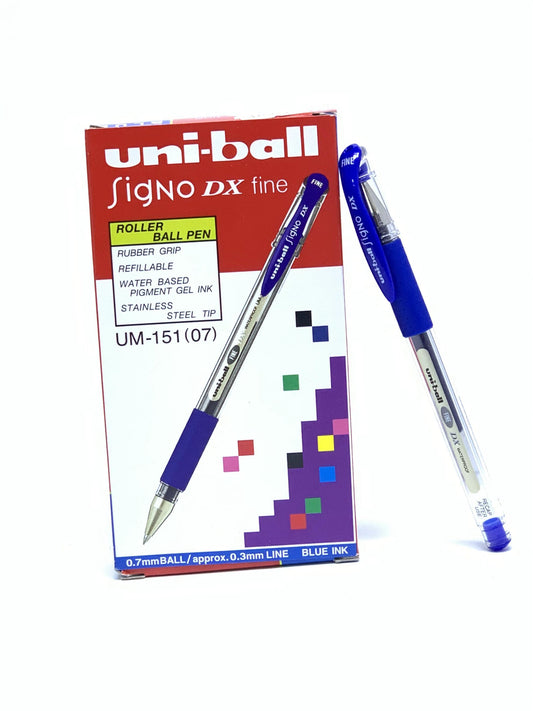 UNI BALL SIGNO DX FINE UM 151 07 BLUE  PACK OF 12