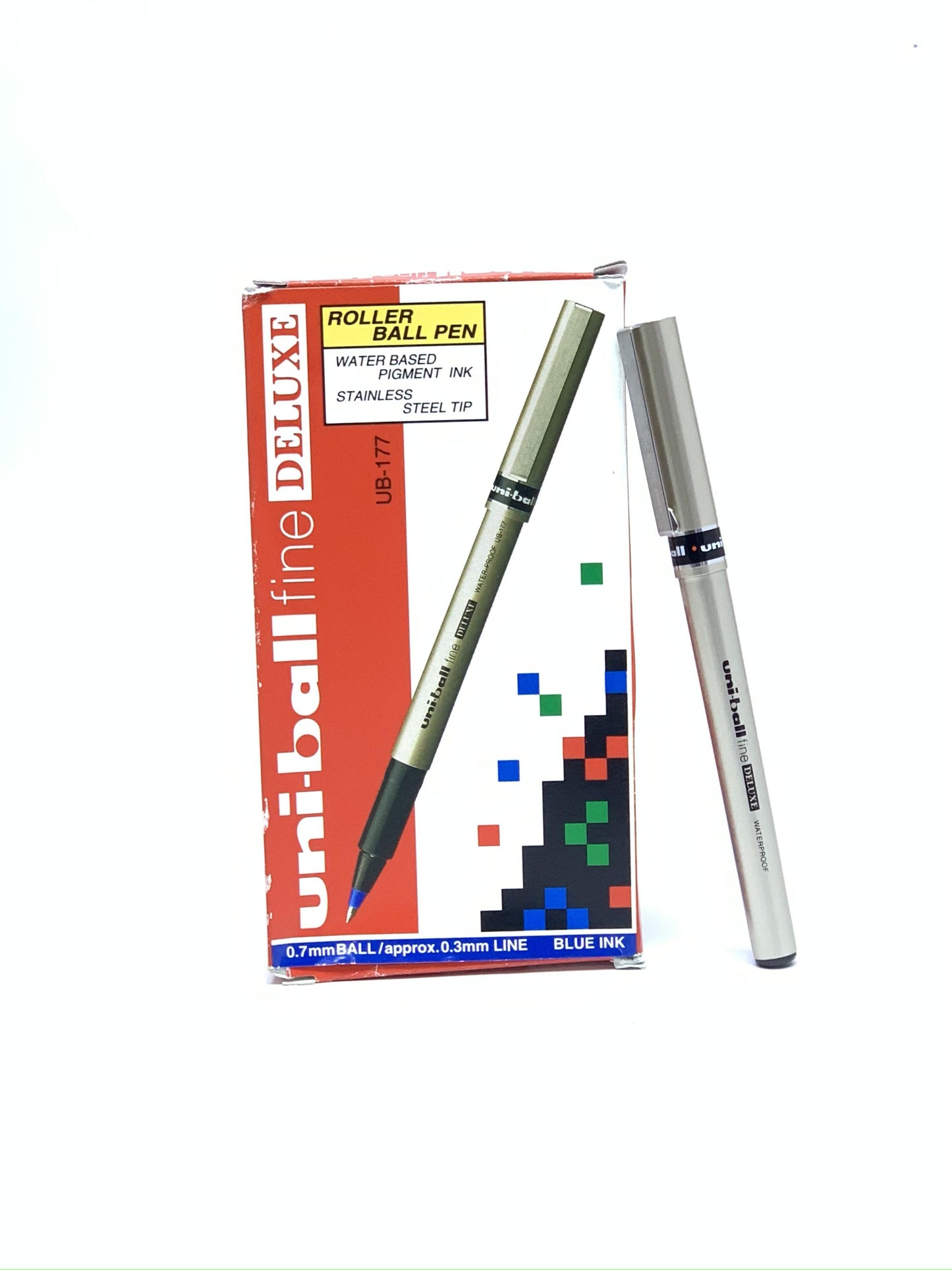 UNI BALL FINE DELUXE UB 177 BLUE COLOUR PACK OF 2