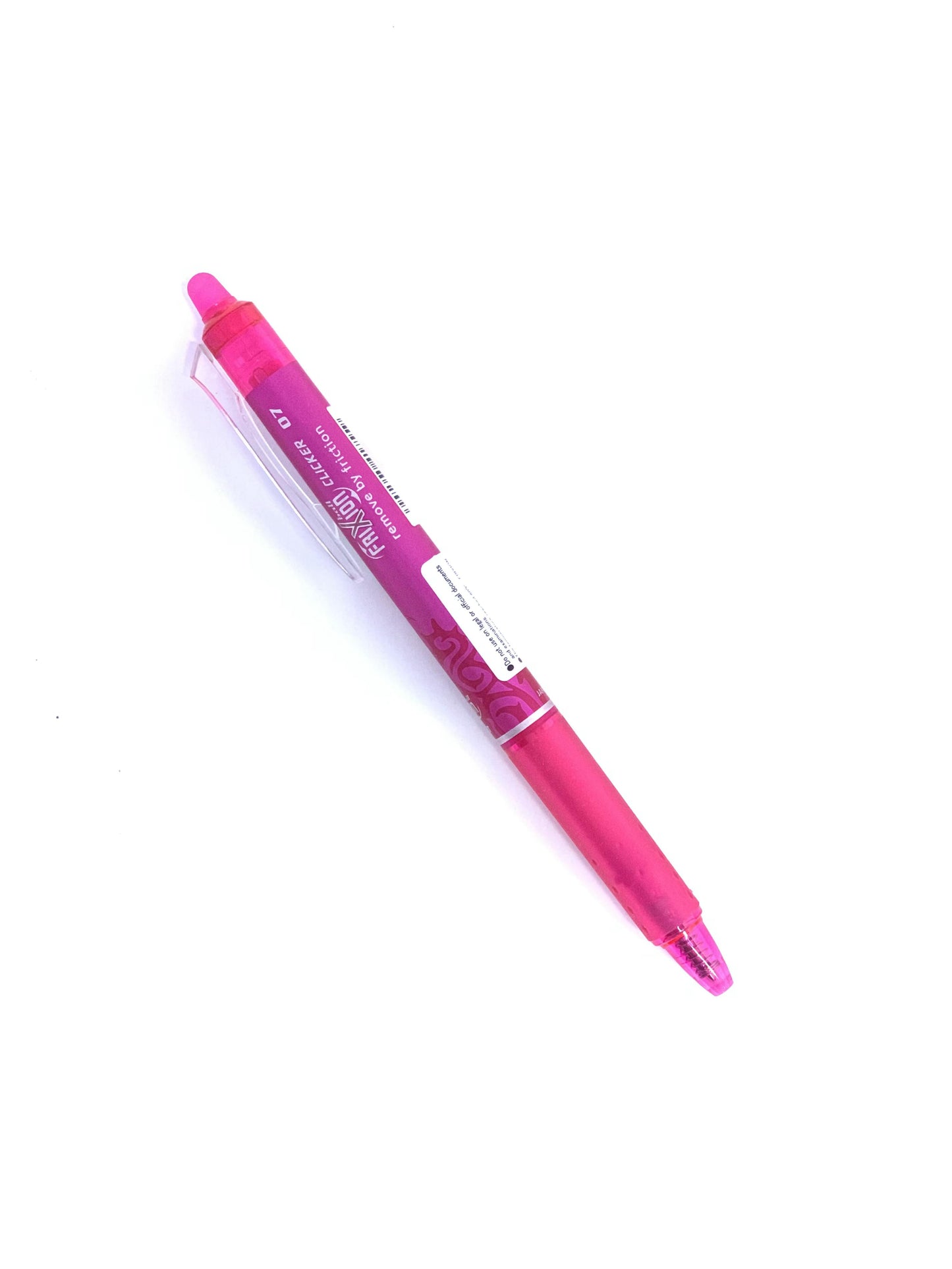 Pilot Frixion  CLICKERErasable Roller Ball Pen, 0.7 mm Tip Size, PINK