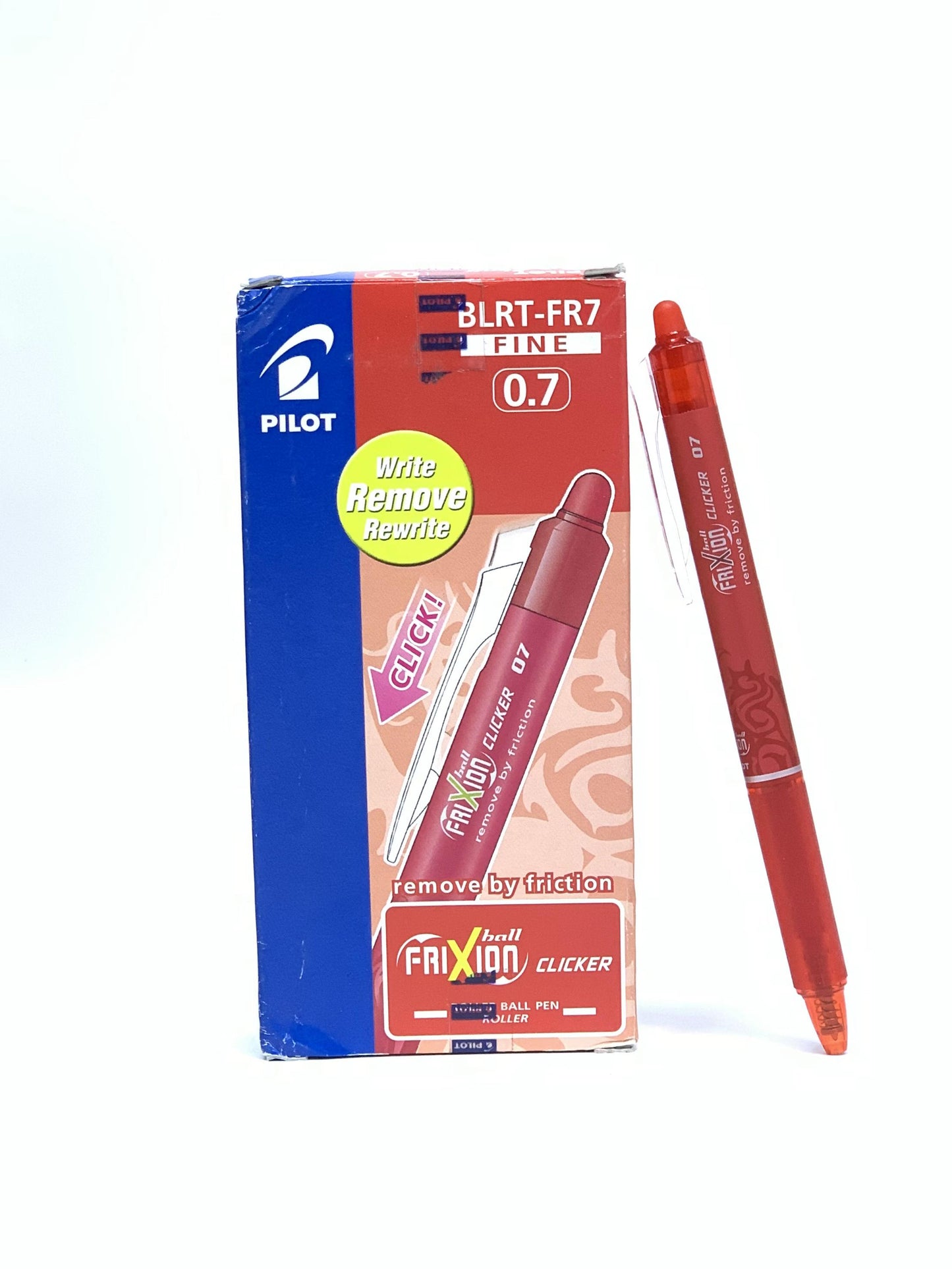 Pilot Pen clicker  Frixion Erasable Rollerball Pen red pack of 12