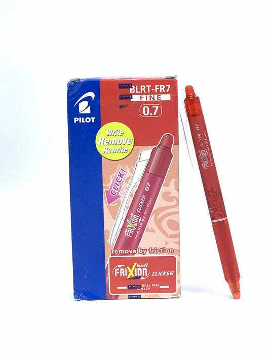 Pilot Pen clicker  Frixion Erasable Rollerball Pen red pack of 12